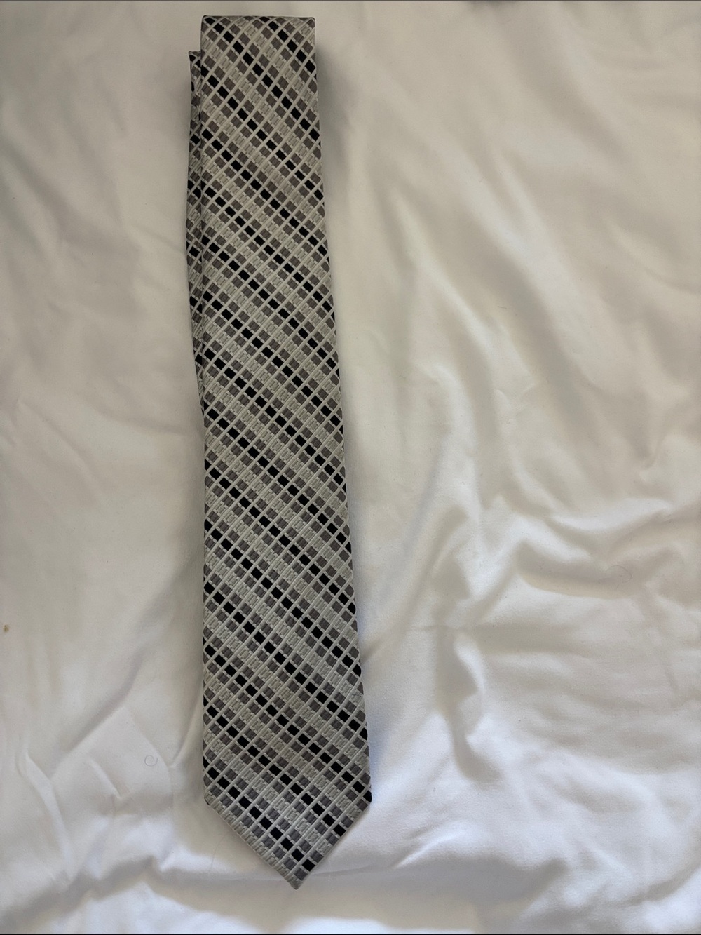 Jos. A. Bank Black and Gray Plaid Men’s Tie